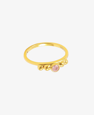 Hultquist Xander pink ring i forgyldt sølv – S08175 G-P