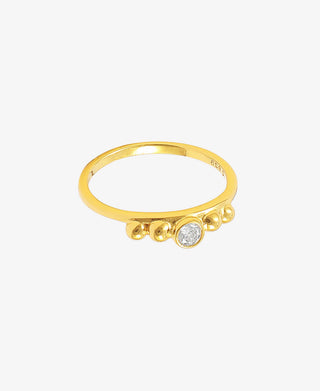 Hultquist Xander white ring i forgyldt sølv – S08175 G-W