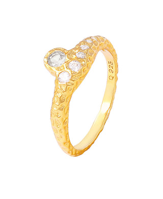 Hultquist Celeste white ring i forgyldt sølv – S08468 G-W