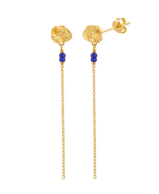 Hultquist Honey drop chain øreringe i forgyldt sølv – S08688 G-BL
