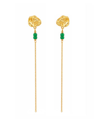 Hultquist Honey drop chain øreringe i forgyldt sølv – S08688 G-GR