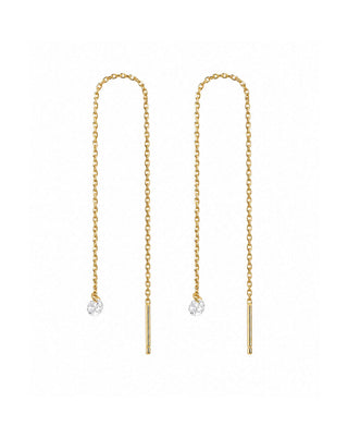 Hultquist Genevieve chain øreringe i forgyldt sølv – S08706 G