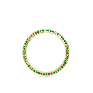 Christina Topring - Blankpoleret Forgyldt m. 60 Grønne Cubic Zirkonia TCG32-60green
