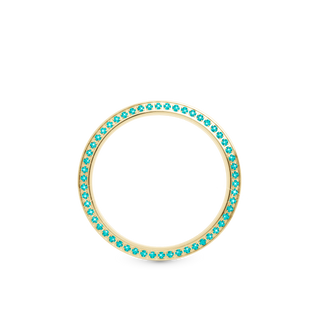 Christina Topring - Blankpoleret Forgyldt m. 54 Turkis Topas TCG32-turquoise