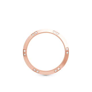 Christina Topring - Blankpoleret Rosaforgyldt m. 12 Hvide Safir TCR32-12