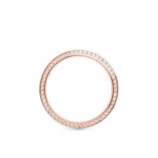 Christina Topring - Blankpoleret Rosaforgyldt m. 54 Hvide Safir TCR32-white
