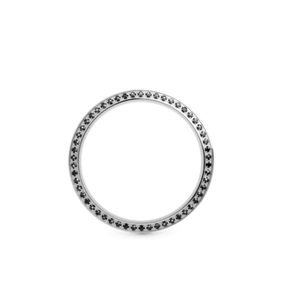 Christina Topring - Blankpoleret Stål m. 54 Sorte Safir TCS32-black