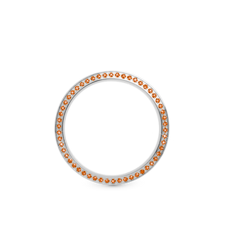 Christina Topring - Blankpoleret Stål m. 54 Orange Safir TCS32-orange