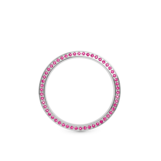 Christina Topring - Blankpoleret Stål m. 54 Pinke Safir TCS32-pink