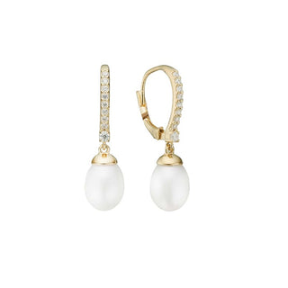 Aagaard - Øreringe 8 kt. guld med perler