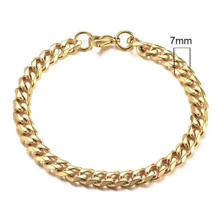 Bracelet gold-plated steel 21 cm. 102033