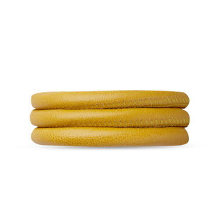 Christina Classic Læderarmbånd - Gul - 70 cm 601-70yellow