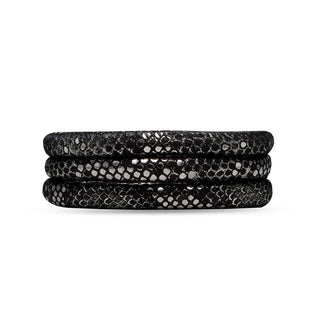 Christina Classic Læderarmbånd - Silver Black - 70 cm 601-70silverblack