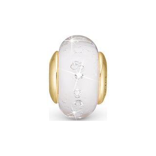 Christina White Topaz Globe charm i forgyldt sølv 623-G170