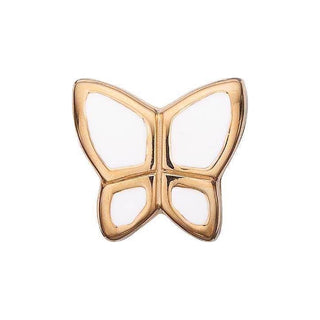 Christina Butterfly White charm i forgyldt sølv 623-G41-white