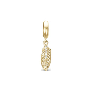 Christina Topaz Feather charm i forgyldt sølv 623-G115