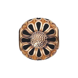 Christina Black Marguerite charm i forgyldt sølv 623-G30BLACK