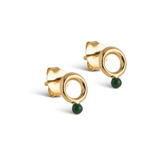 Enamel Dotta øreringe E426GPetrolGreen