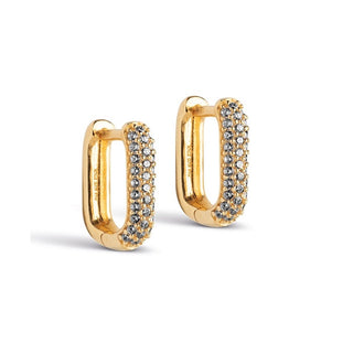 Enamel Sparkling Square 12 mm øreringe E361G