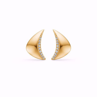 Guld & Sølv Design øreringe med zirkonia