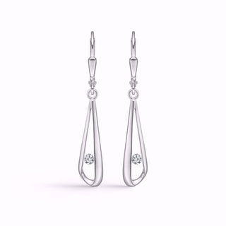 Guld & Sølv Design øreringe med zirkonia 11423