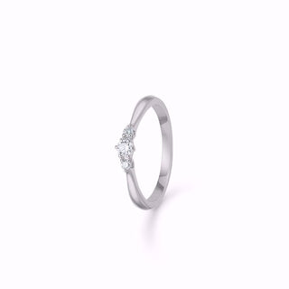 Guld & Sølv Design ring 14 karat hvidguld med diamanter 6395/14HV