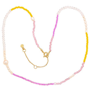 Hultquist Pink rainbow halskæde S08518 G