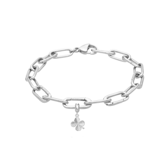 Christina Small link armbånd med sølv Kløver charm 625-MOR2026-S-S
