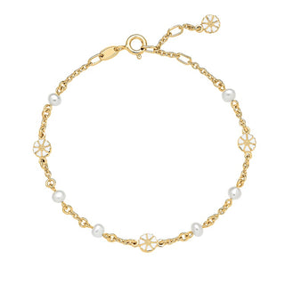 Lund Copenhagen marguerit armbånd med perler 9015096-33-M