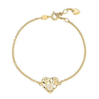 Lund Copenhagen marguerit armbånd med hjerte 9015095-M