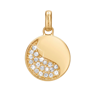 Christina Moon Shine Vedhæng - Blankpoleret Forgyldt Sterling Sølv m. 20 Hvide Topas 680-G58