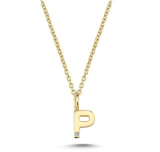 Nuran Bogstav 14 kt. guld "P" med 0,005ct. V2200-P