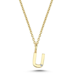 Nuran Bogstav 14 kt. guld "U" med 0,005ct. V2200-U