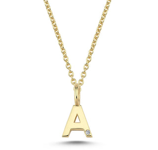 Nuran Bogstav 14 kt. guld "A" med 0,005ct. V2200-A