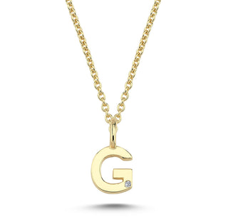 Nuran Bogstav 14 kt. guld "G" med 0,005ct. V2200-G