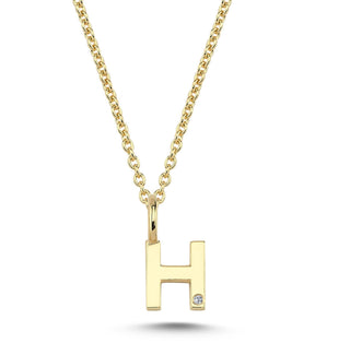 Nuran Bogstav 14 kt. guld "H" med 0,005ct. V2200-H
