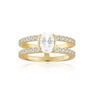 Sif Jakobs Ellisse Carezza Piccolo ring SJ-R2357-CZ-YG str. 56