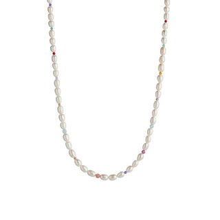 Stine A- White Pearls and Candy halskæde