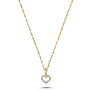 Nuran vedhæng hjerte 14 kt. guld med diamanter V2214