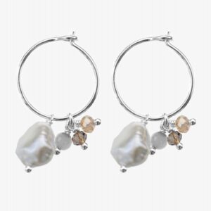 Hultquist - Øreringe sølv med perler