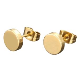 Herre Øreringe forgyldt stål 102049