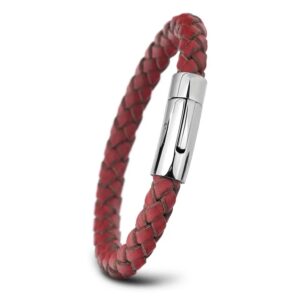 Herre Armbånd læder rød/brun 102050