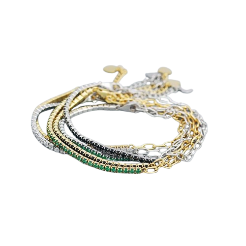 Donnatella armring forgyldt GRØN 102141