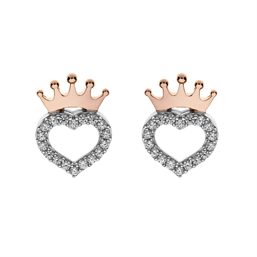 Disney - Hjerte øreringe i sølv