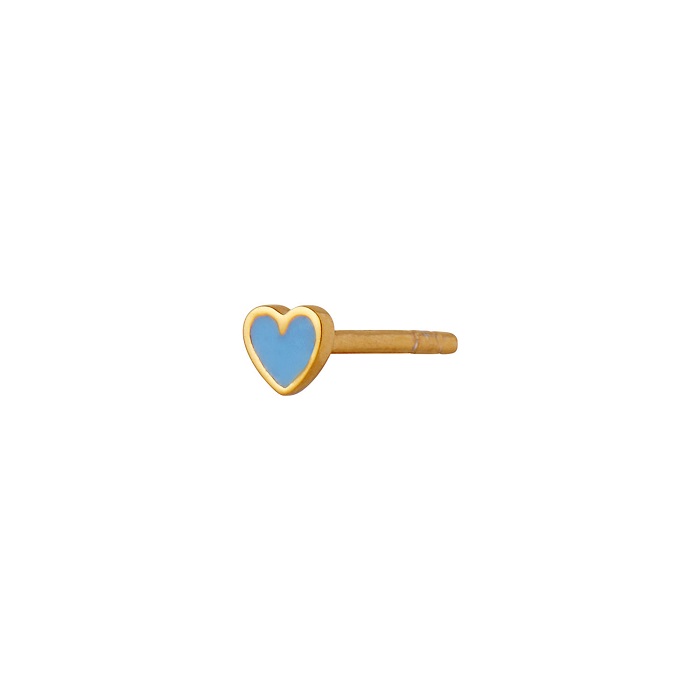 Stine A Petit Love Heart ørering 1181-02-Light Blue