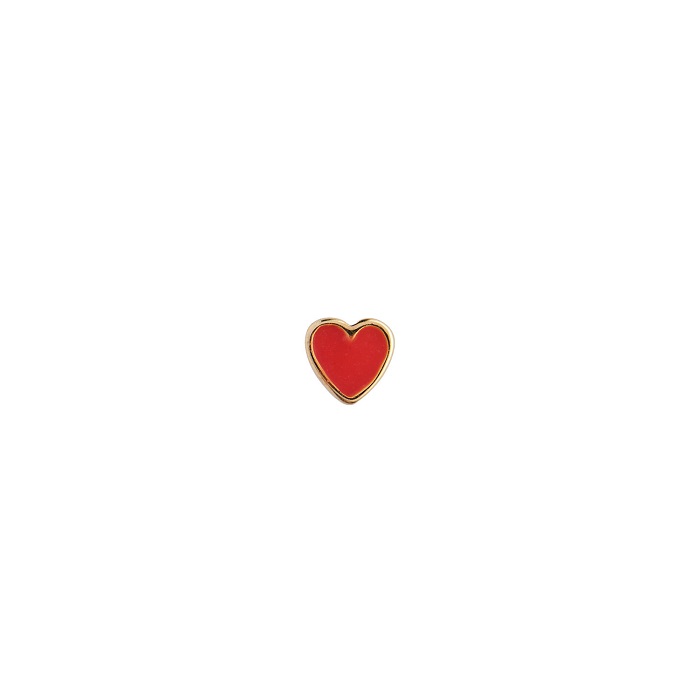 Stine A Petit Love Heart Red Coral Enamel 1181-02-red coral