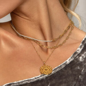 "Denice" halskæde forgyldt sølv