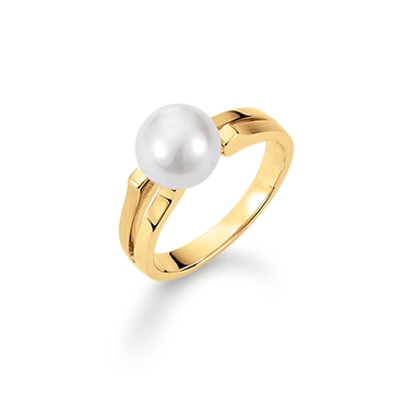 Aagaard 14 kt. guldring med perle 14653987-31