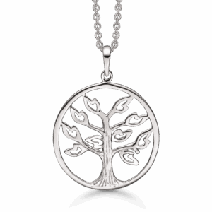Støvring Design sølv halskæde med Livets træ