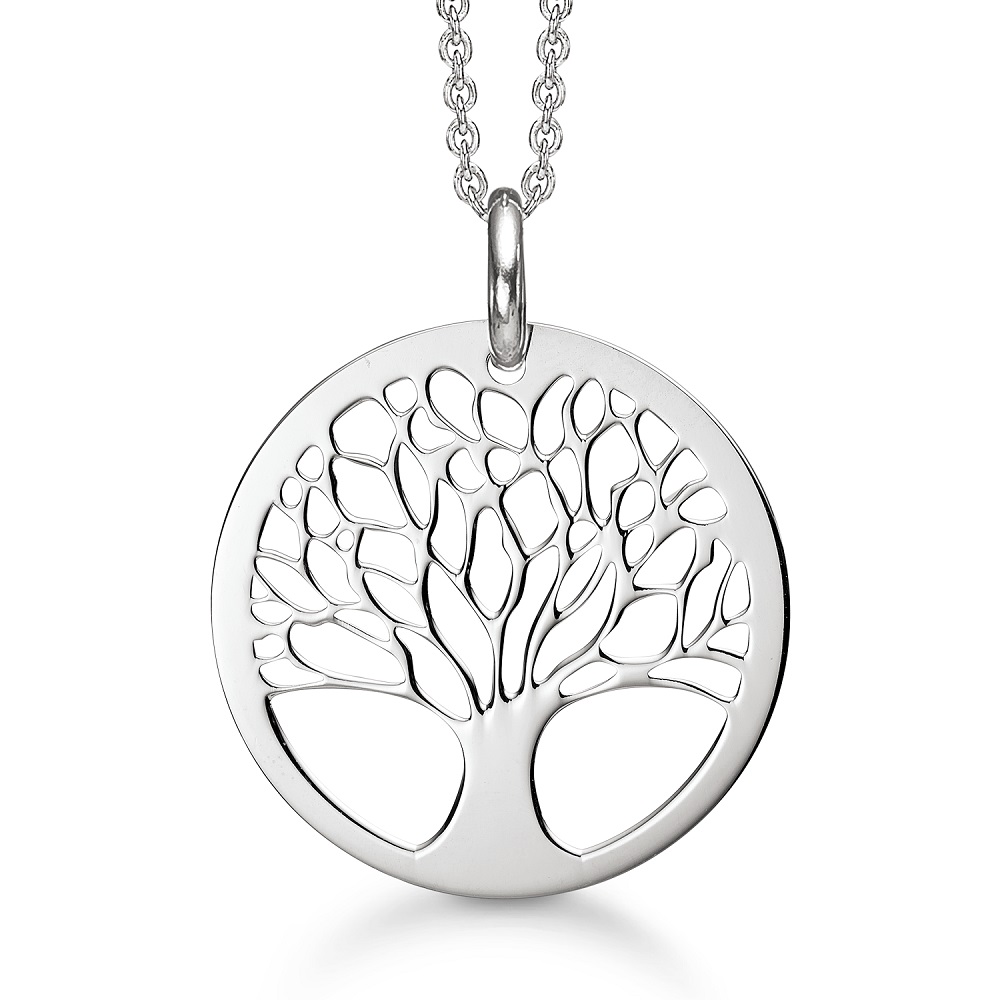 Støvring Design sølv halskæde med Livets træ